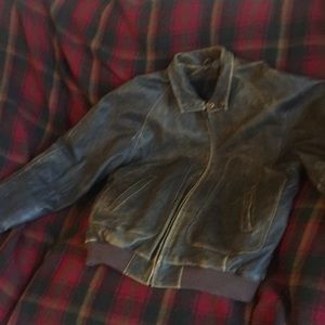 Context Large Tall leather jacket